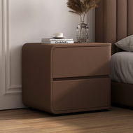 Nordic All-Solid Wood Bedside Table Bedroom Mini Bedside Cabinet Simple Light Luxury Leather Storage Cabinet Floor-to-ceiling Side Cabinet