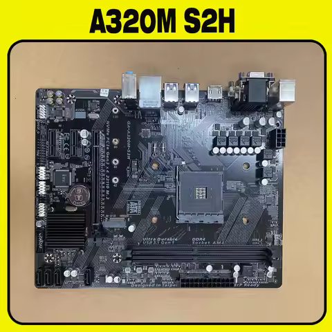GA A320M S2H DDR4 Motherboard Socket LGA 1151 USB3.0 SATA3.0 VGA+DVI+