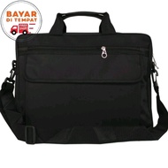 STRONG WATERPROOF Laptop BAG // Plain Black Office Bag 2in1 Closed Laptop Work Bag Sling Carrying Ba