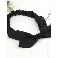 Cute Rabbit Ear Headband Black Bow Headband Korean Headband Korean Version Headwear All-Match Face W