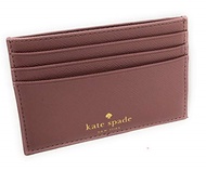 Kate Spade New York Graham Greta Court Wallet Business Credit Card Case Glitter Dusty Peony