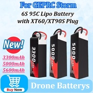 Battery for GEPRC Storm 6S 3300mAh with XT60 Plug 5000mAh 5600mAh with XT90S Plug 95C Lipo Battery f