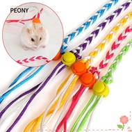 PEONYSG Pet Cage Leash, 1.4m Adjustable Pet Hamster Leash, Comfortable Nylon Rabbit Collar Leash Rat
