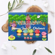 3r 4r 5r customized birthday and baptism Axie Infinity invitation card