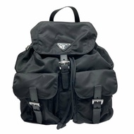PRADA 普拉達 1BZ811 MEDIUM RE-NYLON BACKPACK 尼龍 後背包 黑色 銀釦