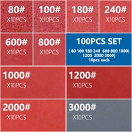 Flocking Sandpaper Sheet Set 100 Piece Set 10cm 80-3000 Sandpaper Sandpaper