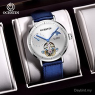 Jam Tangan Mekanikal Tourbillon OCHSTIN Brand Genuine 7121B, Tali Nylon Kalis Air, Jam Tangan Lelaki