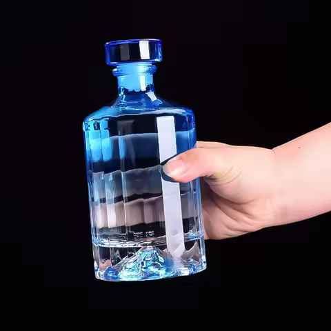 Volcano Wine Bottle White Wine Bottle Sealed Transparent Fruit Ice Whisky Wine Bottle