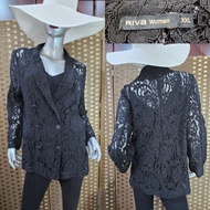 RIVA WOMAN black lace blazer