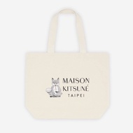 Lotte Exports To Japan and South Korea Maison Kitsune Yoga Fox Taipei Printed Canvas Bag Shopping Ba