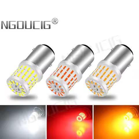NGOUCIG 2PCS 1156 Ceramics P21/5W Led 1157 BAU15S BA15S BAY15D 3014 PY21W R5W R10W P21W Bulb Signal