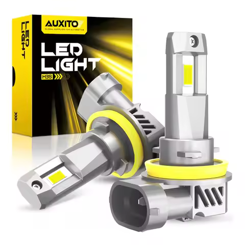 AUXITO 2Pcs H11 Turbo LED Canbus H8 HB3 9005 LED Headlight Bulbs No Error Super Bright White 20000LM