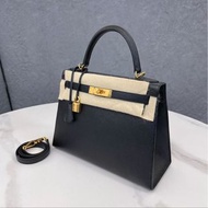 Hermes🖤Kelly 28黑金Epsom Stamp A(2017) 二手99新有鎖&匙/塵袋💖✨