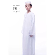 Jubah Budak Lelaki Round Neck Cotton Eksklusif Boys Jubah Oman