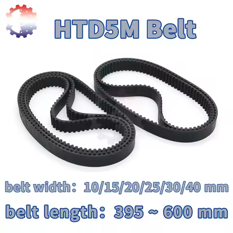 HTD 5M Timing Belt Length 395mm to 600mm Drive Belt Width 10 15 20 25 30 40mm HTD 5M Synchronous Bel