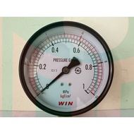 WIN 3/8'' Bottom pressure gauge; 4'' D100