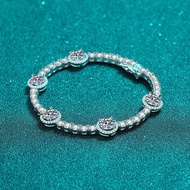 [Moissanite That Can Pass Test Diamond Pen] D Color 8.3 Carat Group Inlaid Moissanite Bracelet Buckl