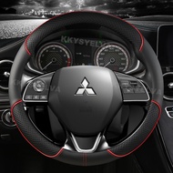 [Factory Price] Mitsubishi Leather Steering Cover for Outlander ASX Triton Lancer Xpander Car Access