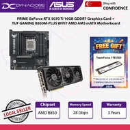 [FREE 1TB SSD] ASUS PRIME RTX 5070 Ti 16GB GDDR7 Graphics Card +TUF GAMING B850M-PLUS WIFI7 mATX Mot