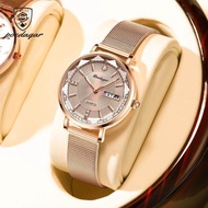 POEDAGAR Swiss New Women Watch Original Waterproof Luminous Calendar Diamond Stainless Steel Watch