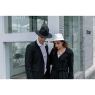 17 Colors Unisex Winter Jazz Hat Classical Wide Brim Fedora Hat Trilby Hats Large Size Party Hat(59-