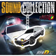 New Car Styling AE86 Rubber Car Model Keyring Fujiwara Tofu Shop Initial D RACING Performance Car Ke