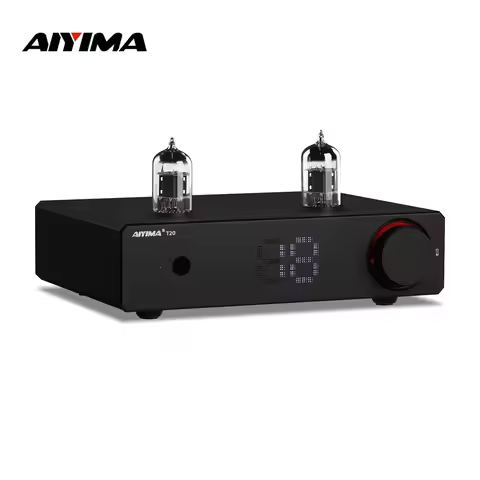 AIYIMA Audio T20 Tube Preamplifier Full Balanced XLR/RCA Output Stereo Preamp with DAC AMP 12V Trigg