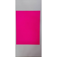 Ready stock A4 80g  fluorescent sticker paper cyber pink color