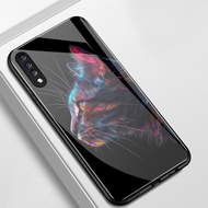 Case For Samsung A70 A70s A80 Shockproof Glass Shell Cat Phone