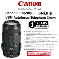 Canon EF 70-300mm F/4-5.6 IS USM Autofocus super zoom original lens (1 years warranty)