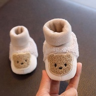 Baby Fur Shoes Newborn Shoes Socks Winter Boys Girls Baby Fleece Warm Cotton Shoes Fur Shoes Front S