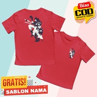 CHILDREN'S T-SHIRT WITH FUNDAMENTAL PAPER EDUCATION MISS CIRCLE MISS BLOOMIE MISS THAVEL MOTIF 1 FRO