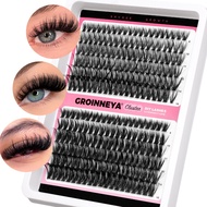 Fluffy Lash Clusters Thick 80D Volume Eyelash Clusters 8-16mm Wispy Individual Lashes D Curly Cluste