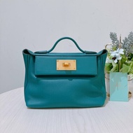 TK1923 愛馬仕2424  迷你包 2424 Mini Swift W0 Vert Bosphore