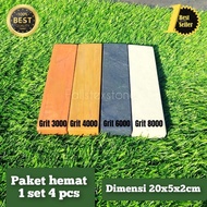 Original natural sharpening stone 1 set contains 4 pcs dimensions 20x5x2cm