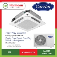 (READY STOCK) CARRIER 2.0hp/ 2.5hp / 3.0hp Ceiling Cassette Air Cond R32 Inverter / Non Inverter Air Conditioner Light Commercial ( Delivered By Seller - Klang Valley Only)