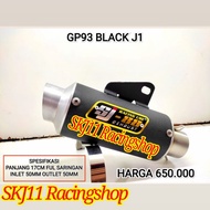 Slincer Knalpot SJ88 GP93 J1 Black Hitam 17 cm Full saringan In Out 50