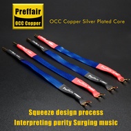 4 cái Cầu nối/Cáp Jumper Âm thanh Loa HIFI OCC Cáp Cầu nối Jumper Đầu nối Y sang Y và chuối sang chu