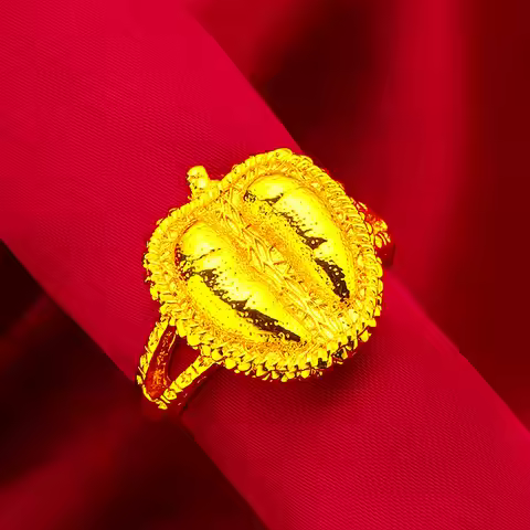 Durian Ring Women's 24K Gold AU999 - Classic style, versatile, a unique gold accessory