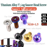 TC4 Titanium Alloy Flying Saucer Head Screw Torx Screws Disc Head Screws M10×1.5 Titanium Screws 64 