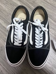 照片實拍！Vans 黑色滑板鞋黑色簏皮  Vans Old Skool 黑白基本款 經典款 帆布鞋 板鞋 滑板鞋 運動鞋 休閒鞋 情侶鞋 男鞋女鞋