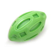 【Duffel & Weekender Bags】 TPR Dog Squeaky Toy Rugby Ball Shape Durable Dog Chew Toys Wear-resistant