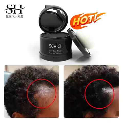 Sevich Waterproof Hair Line Powder 4g Natural Instant Hairline Shadow Powder Black Root Cover Up For