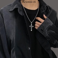 COD- Point Cross Pendant Necklace Men's Multipurpose Modern Hoodie