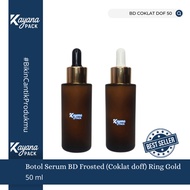 BD SERUM BOTTLE WITH FROSTED CHOCOLATE DROPS (Doff) 50ML GOLDRing (BD BROWN DOFF 50)