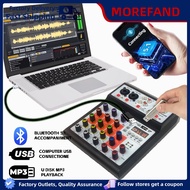 MOREFAND 4 Channel Mixer audio/mixer mini / Amplifier Bluetooth/professional USB audio mixer USB wit