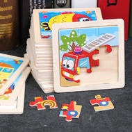 9 Pieces Baby Early Learning 3D Wooden Puzzle Kids Education