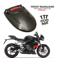 For Street Triple 765R 765S 765RS Carbon Front Fender Extender Mudguard Extension For StreetTriple 7