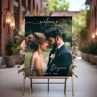 Elegant Wedding Photo Welcome Sign Template, Welcome Board, Wedding Photo Collage, Modern Welcome Si