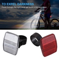 (🇸🇬SG shop) Bicycle Reflective Lens MTB Road Bike Auto Reflectors Cycling Warning Light Front rear reflector (set of 2)